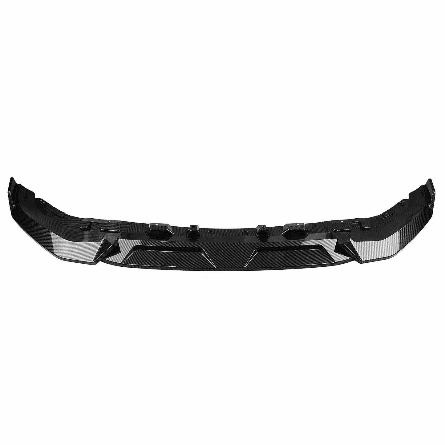 Front Bumper Spoiler Lip For BMW G07 X7 2024 Competitive Black Carbon Fiber Look