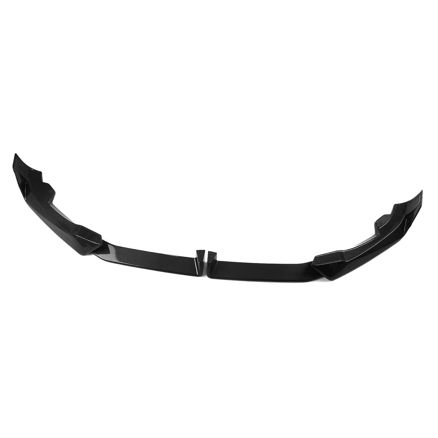 Car Front Bumper Spoiler Lip Kit For BMW X6 G06 LCI 2023-2024 Carbon Fiber Look