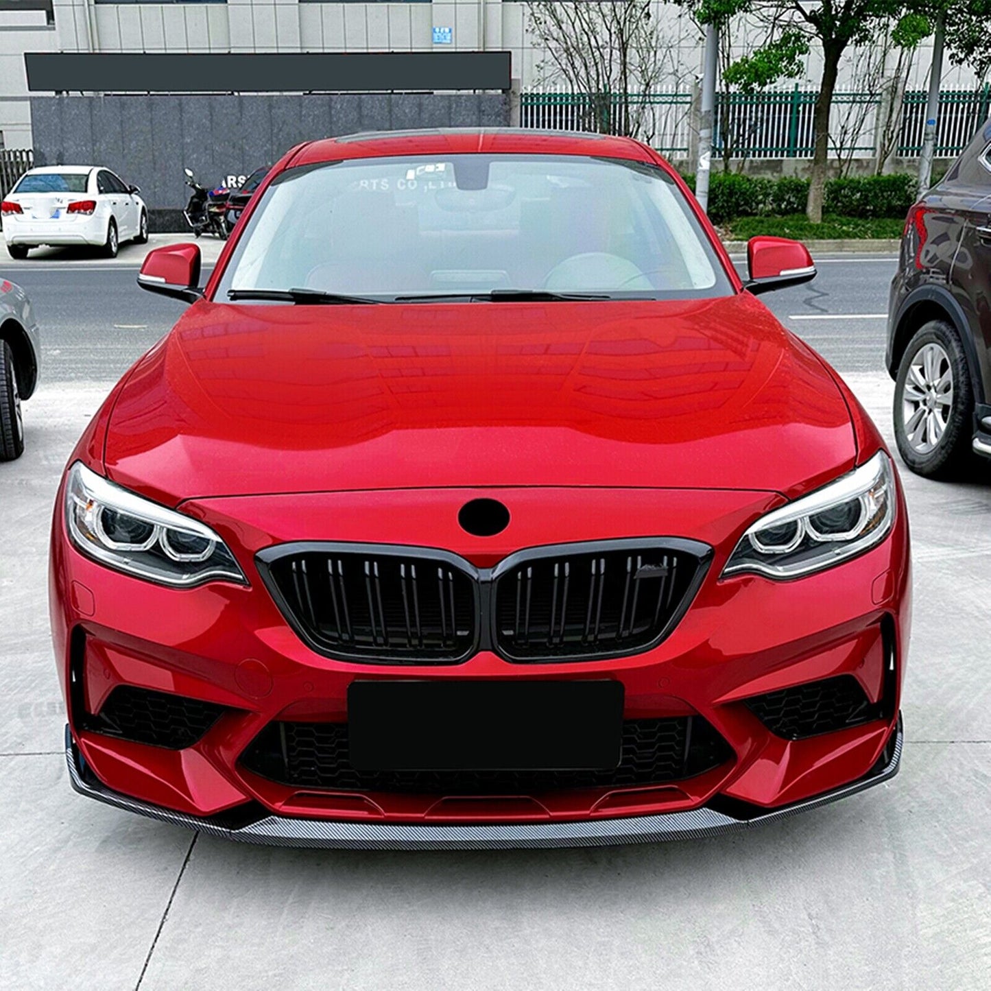 Car Front Bumper Spoiler Lip Kit For BMW 2 Series F87 M2 Coupe 2016-2021 Carbon Fiber