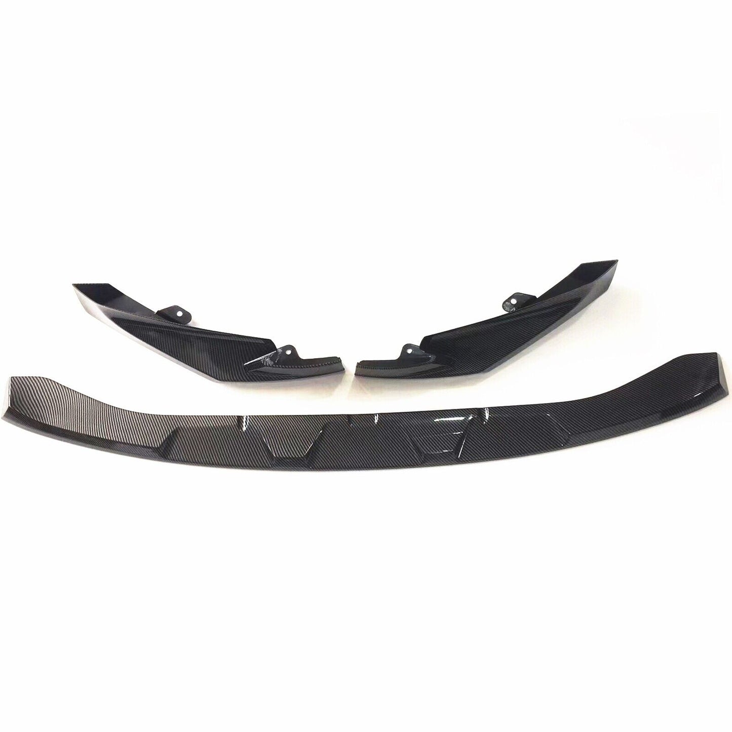 1Set Front Bumper Spoiler Lip For BMW G80 M3 G82 M4 2021-2024 Carbon Fiber Look