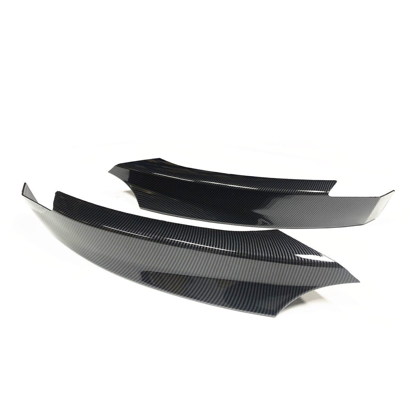 2Pcs Front Side Spoiler Cover Trim For BMW 1 Series E82 M Sport CB Style Black