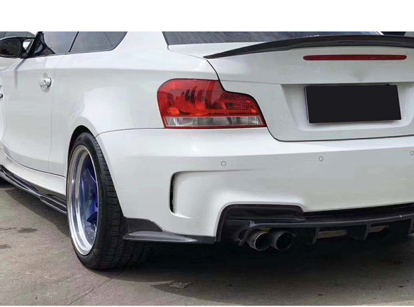 1Set Front Rear Side Spoiler Splitter Trim Set For BMW E82 1-Series M 2011-2013