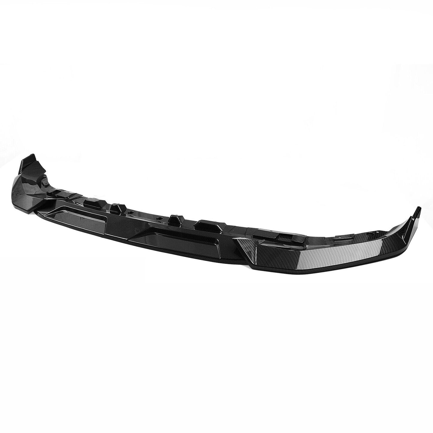 Front Bumper Spoiler Lip For BMW G07 X7 2024 Competitive Black Carbon Fiber Look