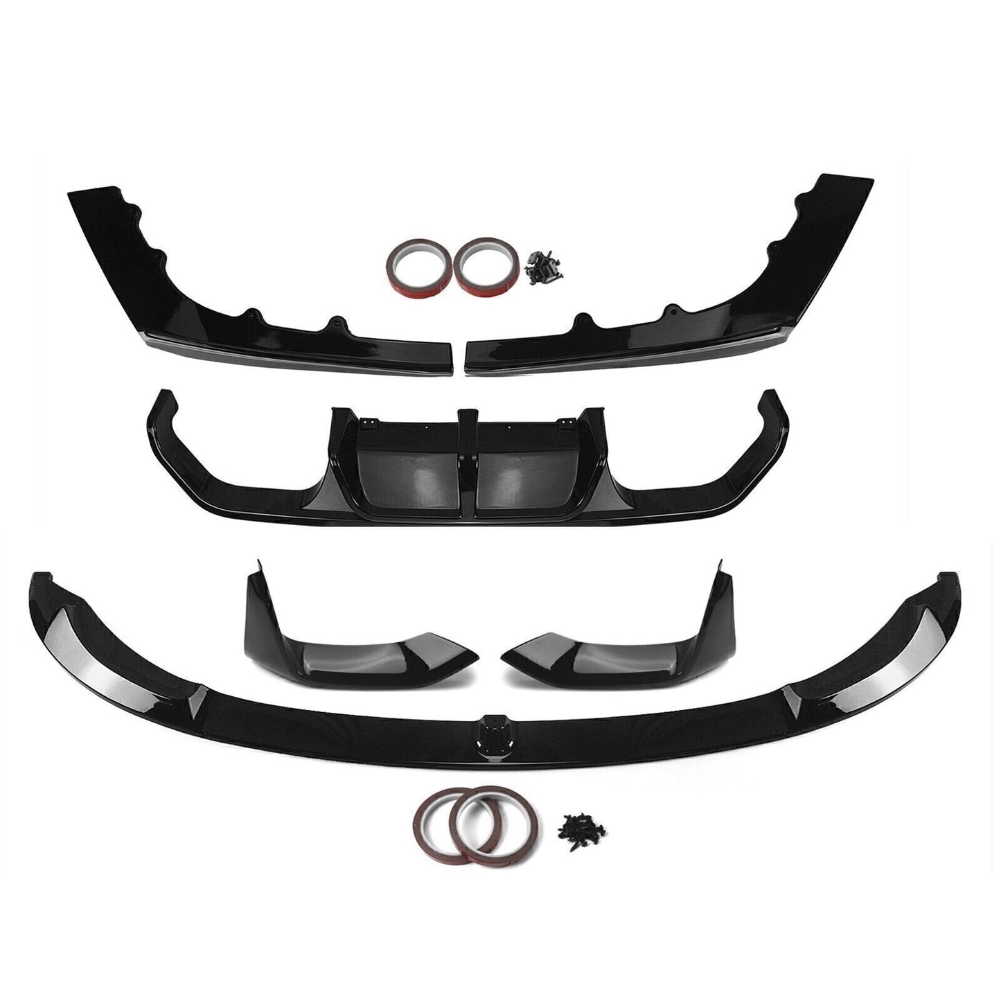 Car Front Lip Rear Bumper Diffuser Kit For BMW F80 F82 F83 2015-2020 Gloss Black