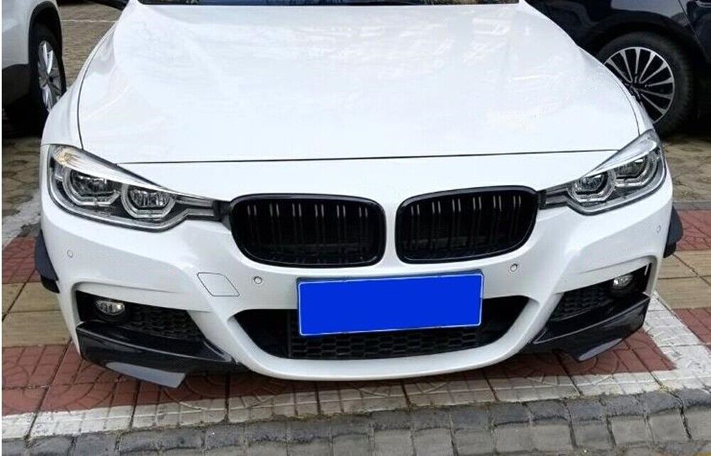 2Pcs Gloss Black Front Bumper Side Splitter For BMW 3 Series F30 2012-2018 Sedan