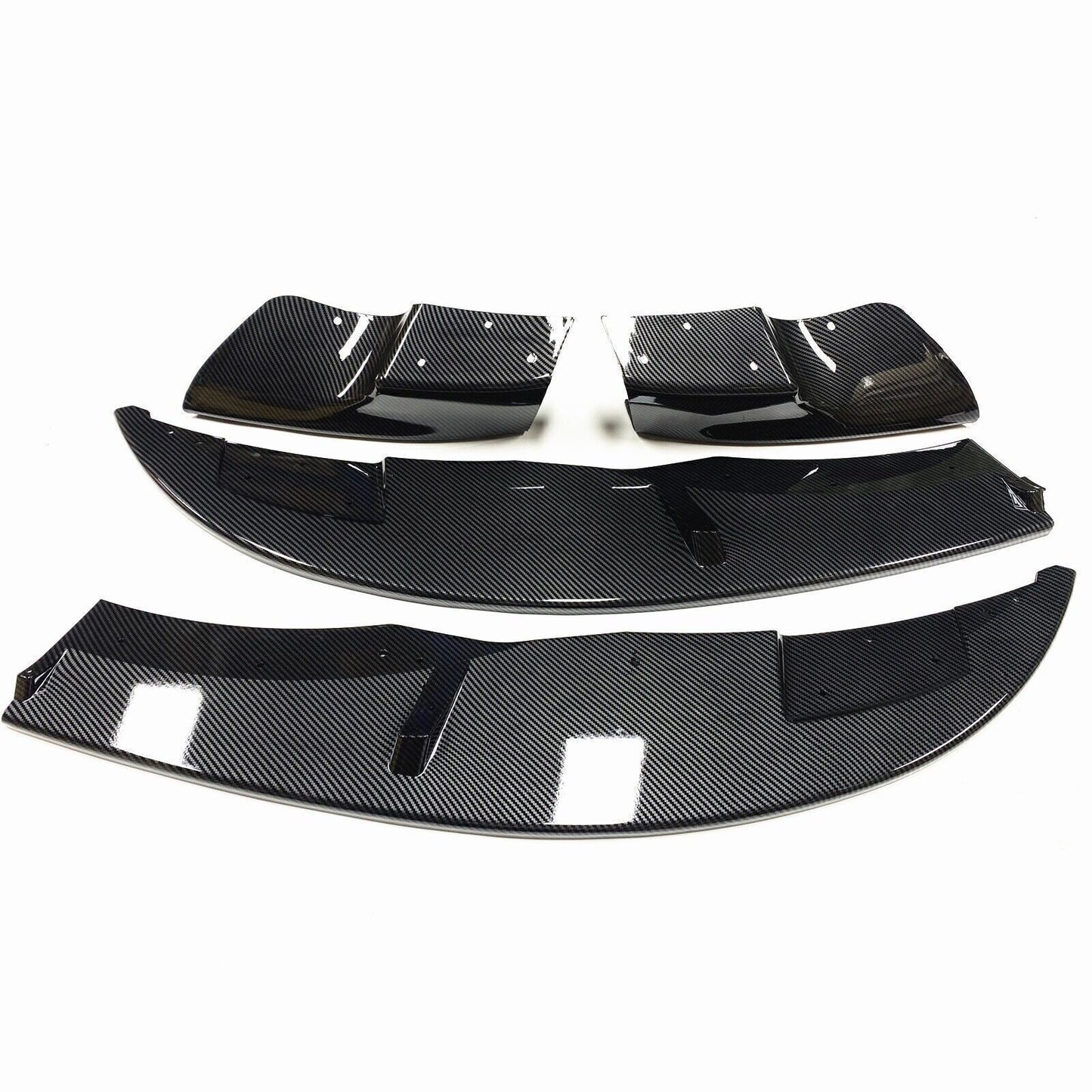 1Set Front Bumper Spoiler Wing Lip For BMW E92 M3 2007-2013 Carbon Fiber Look