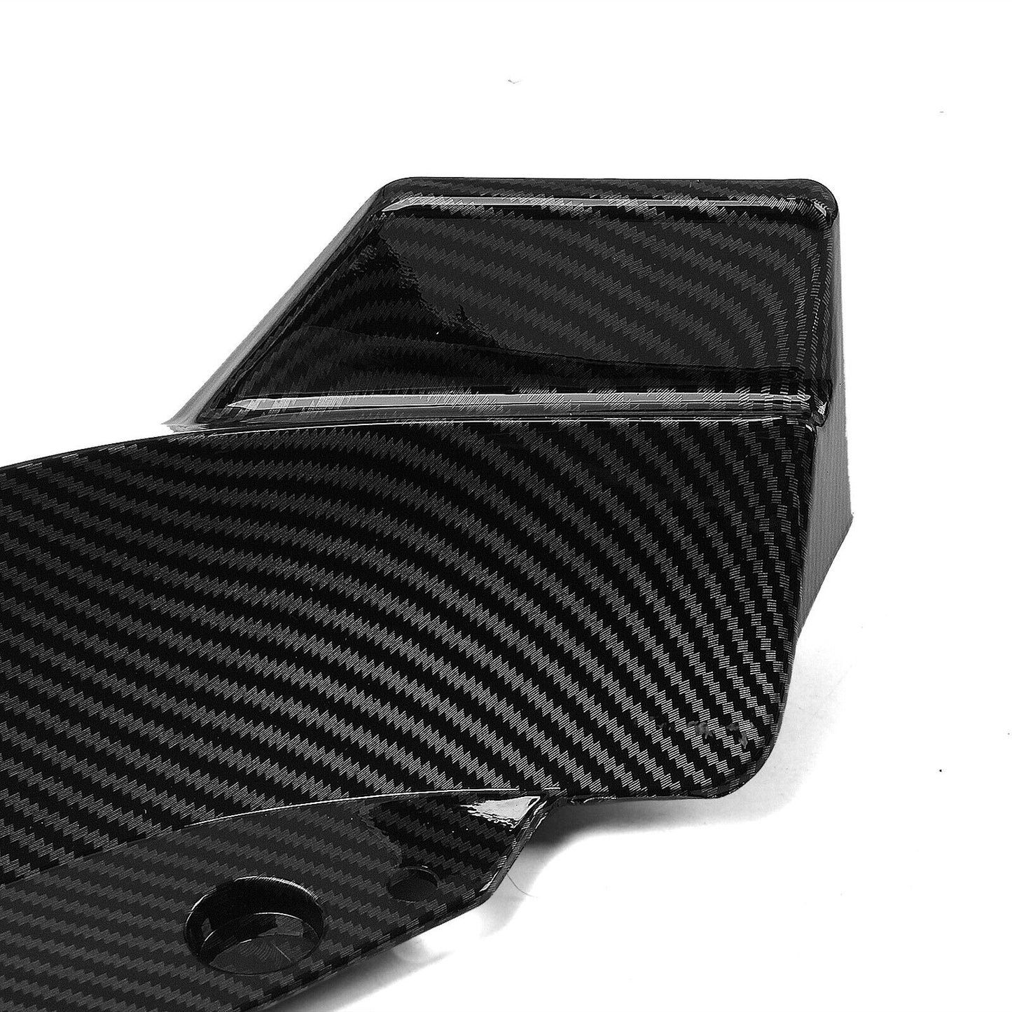 Front Bumper Spoiler Lip For BMW G07 X7 2024 Competitive Black Carbon Fiber Look