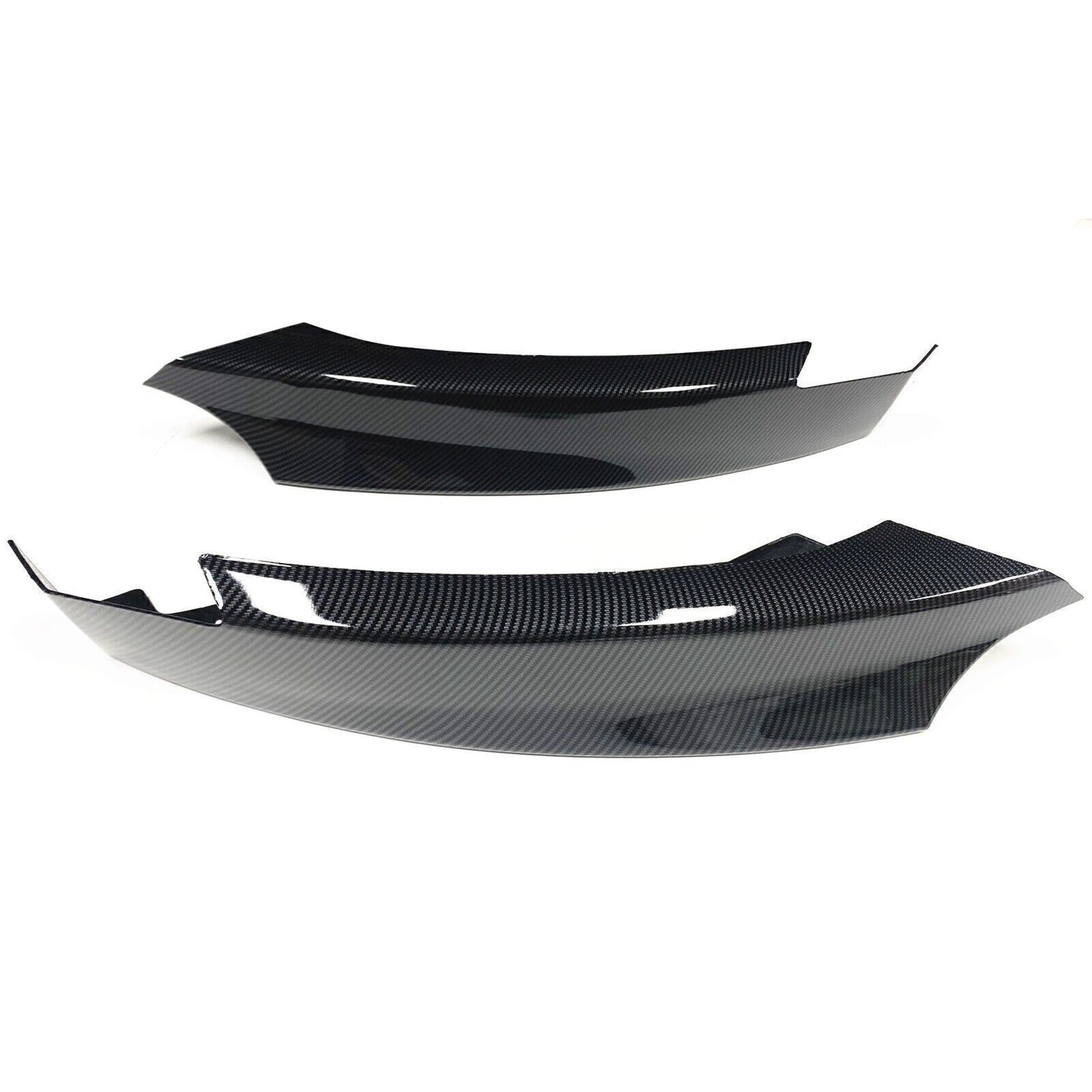 2Pcs Front Side Spoiler Cover Trim For BMW 1 Series E82 M Sport CB Style Black