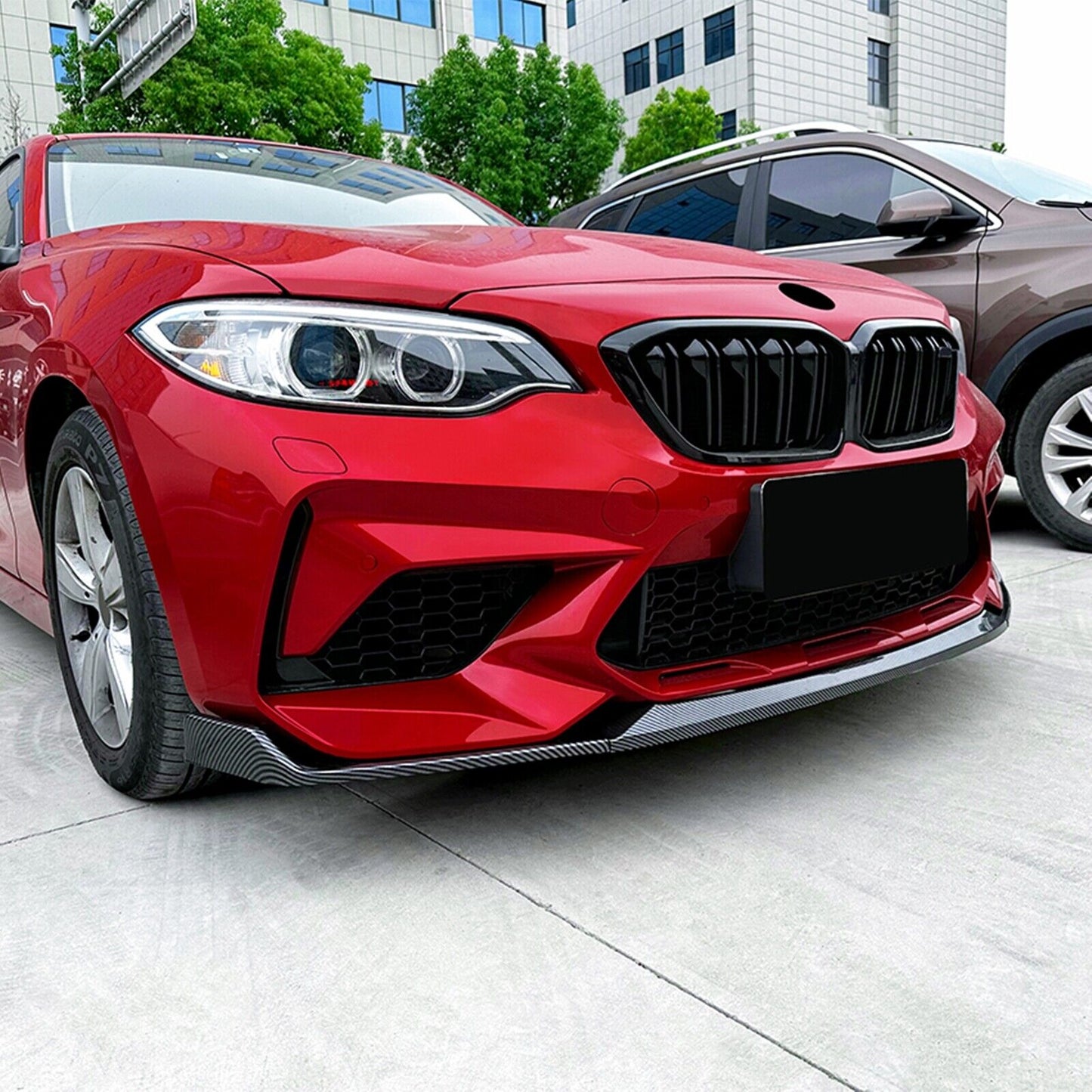 Car Front Bumper Spoiler Lip Kit For BMW 2 Series F87 M2 Coupe 2016-2021 Carbon Fiber