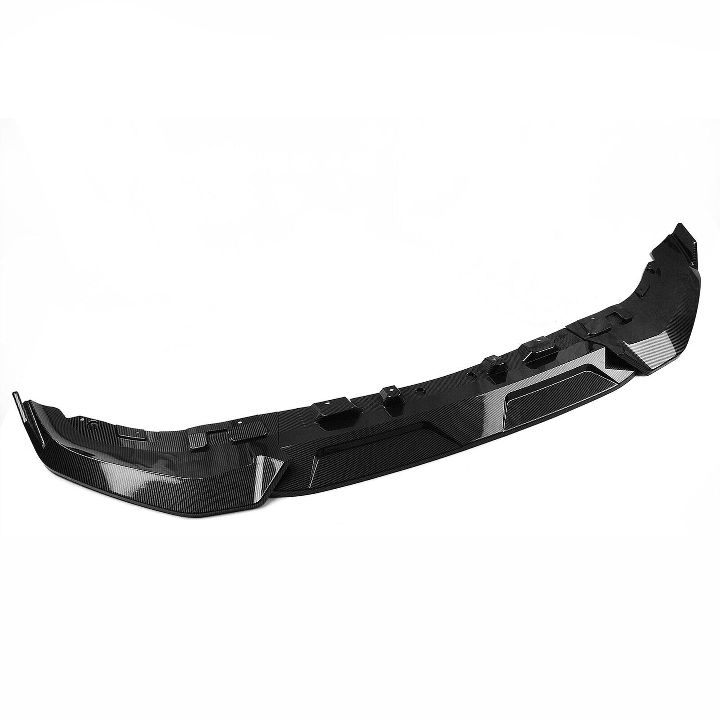 Front Bumper Spoiler Lip For BMW G07 X7 2024 Competitive Black Carbon Fiber Look