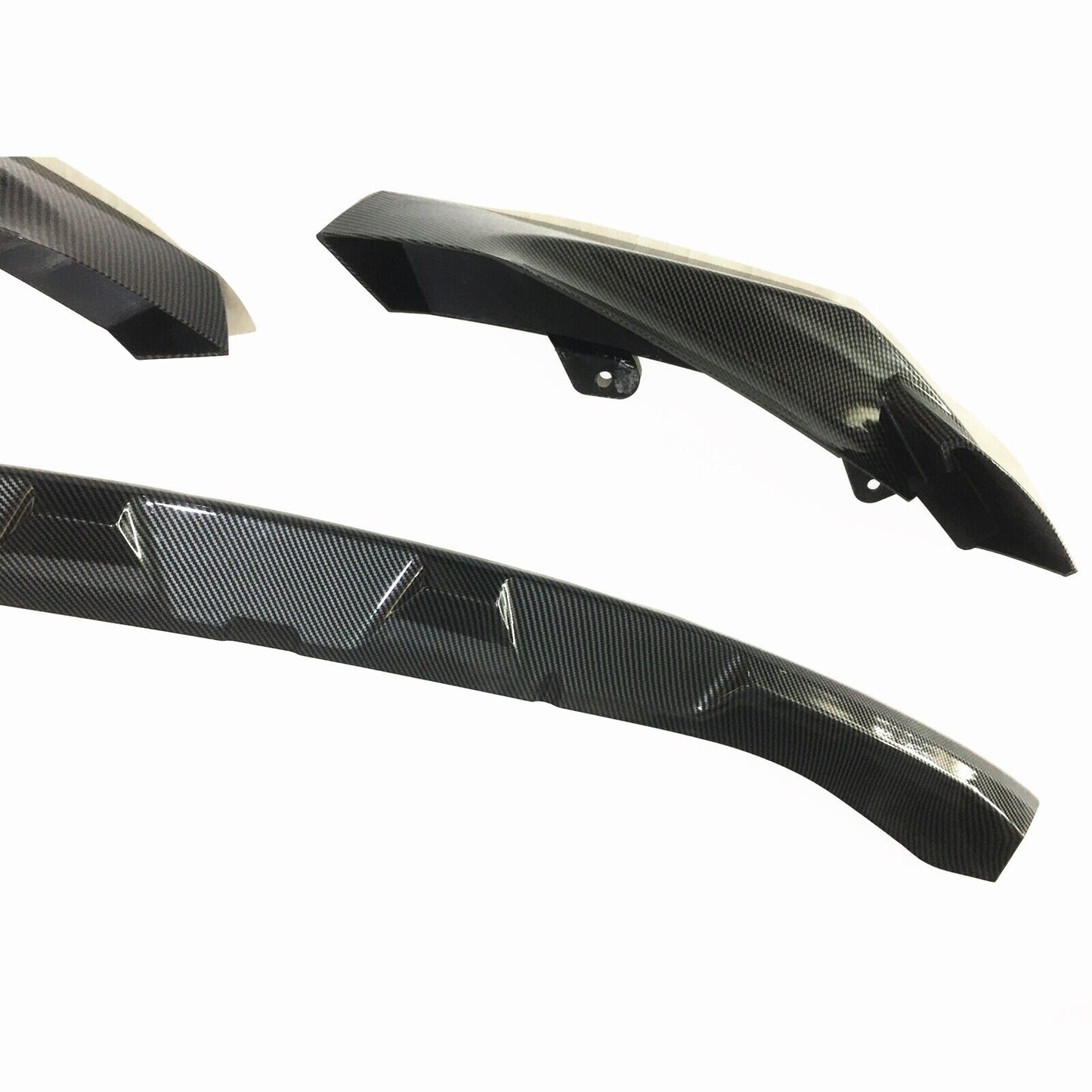 1Set Front Bumper Spoiler Lip For BMW G80 M3 G82 M4 2021-2024 Carbon Fiber Look