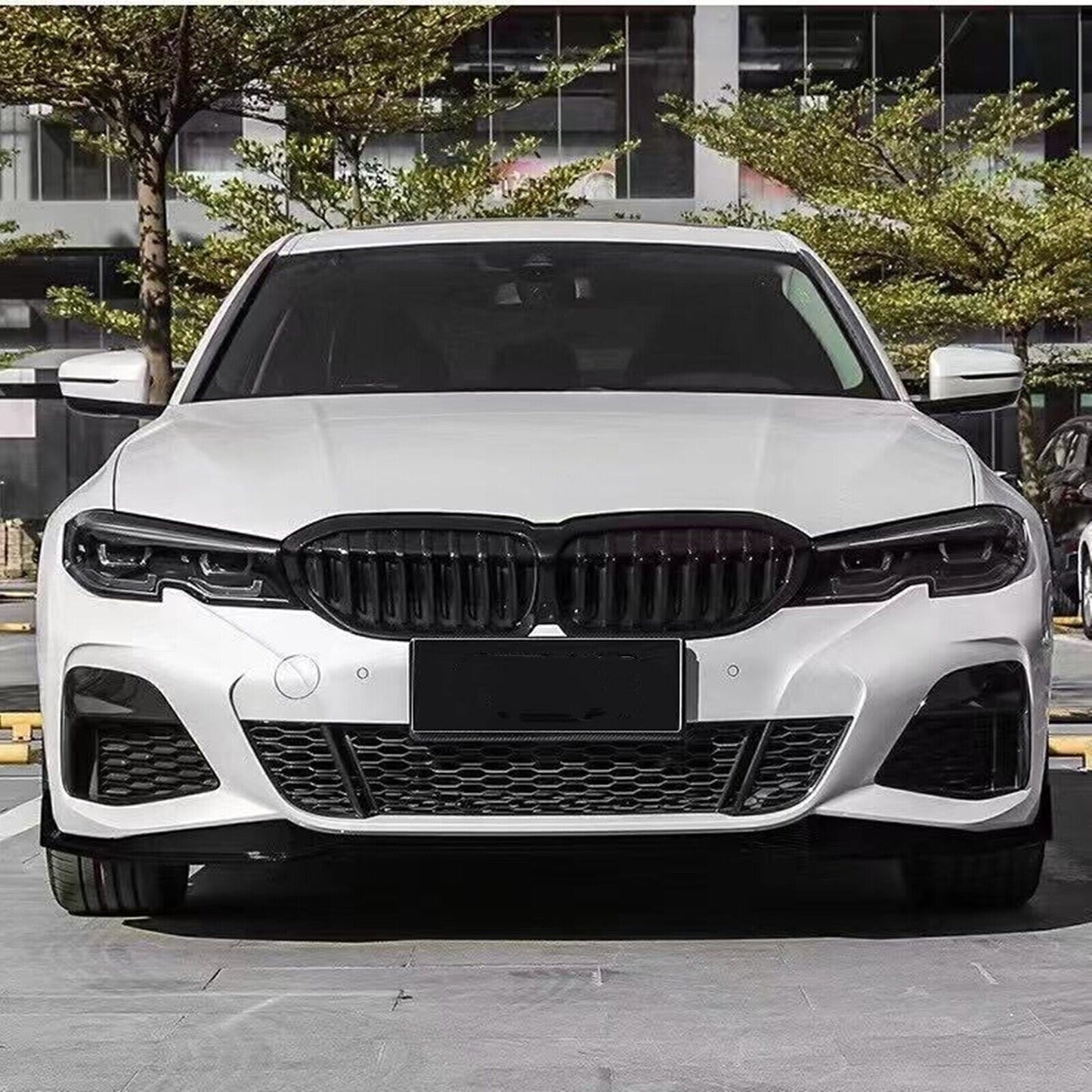 Black Front Bumper Splitter For BMW New Gen 3 Series G20 G28 M Sport 2019-2021