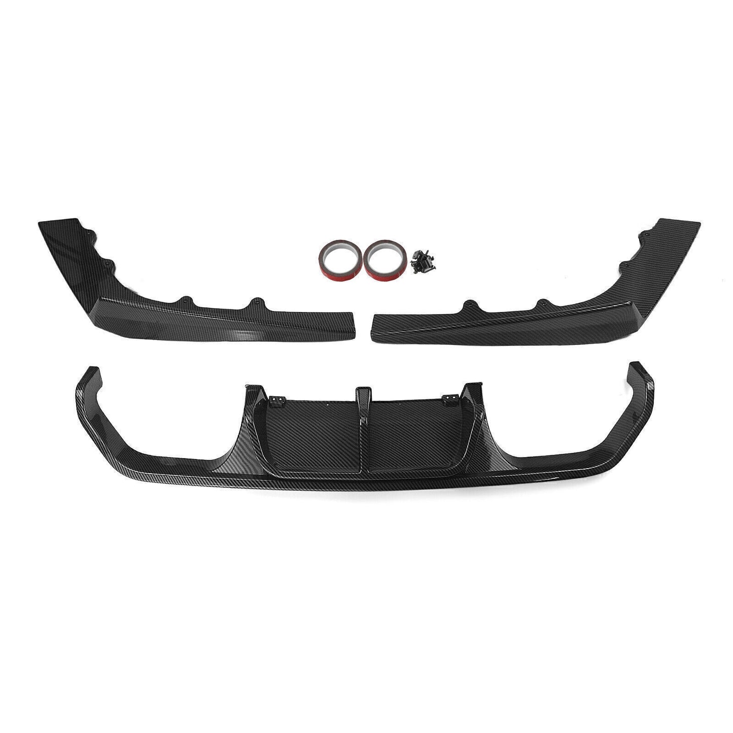 Car Rear Bumper Diffuser Lip Side Cover For BMW M3 M4 F80 F82 2015-2020 Carbon Fiber