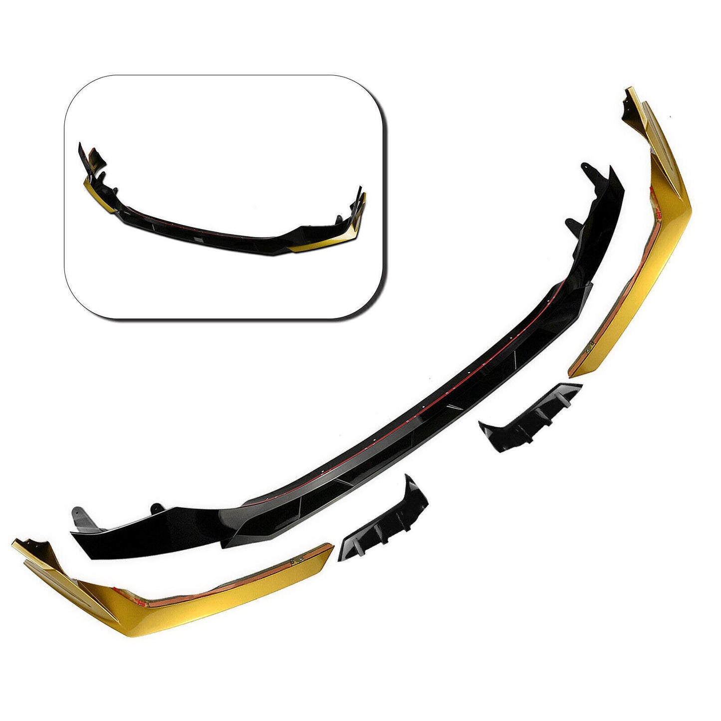 Yellow AKASAKA Bumper Lip Splitter For BMW G20 G21 G28 330i M340i M Sport 19-21