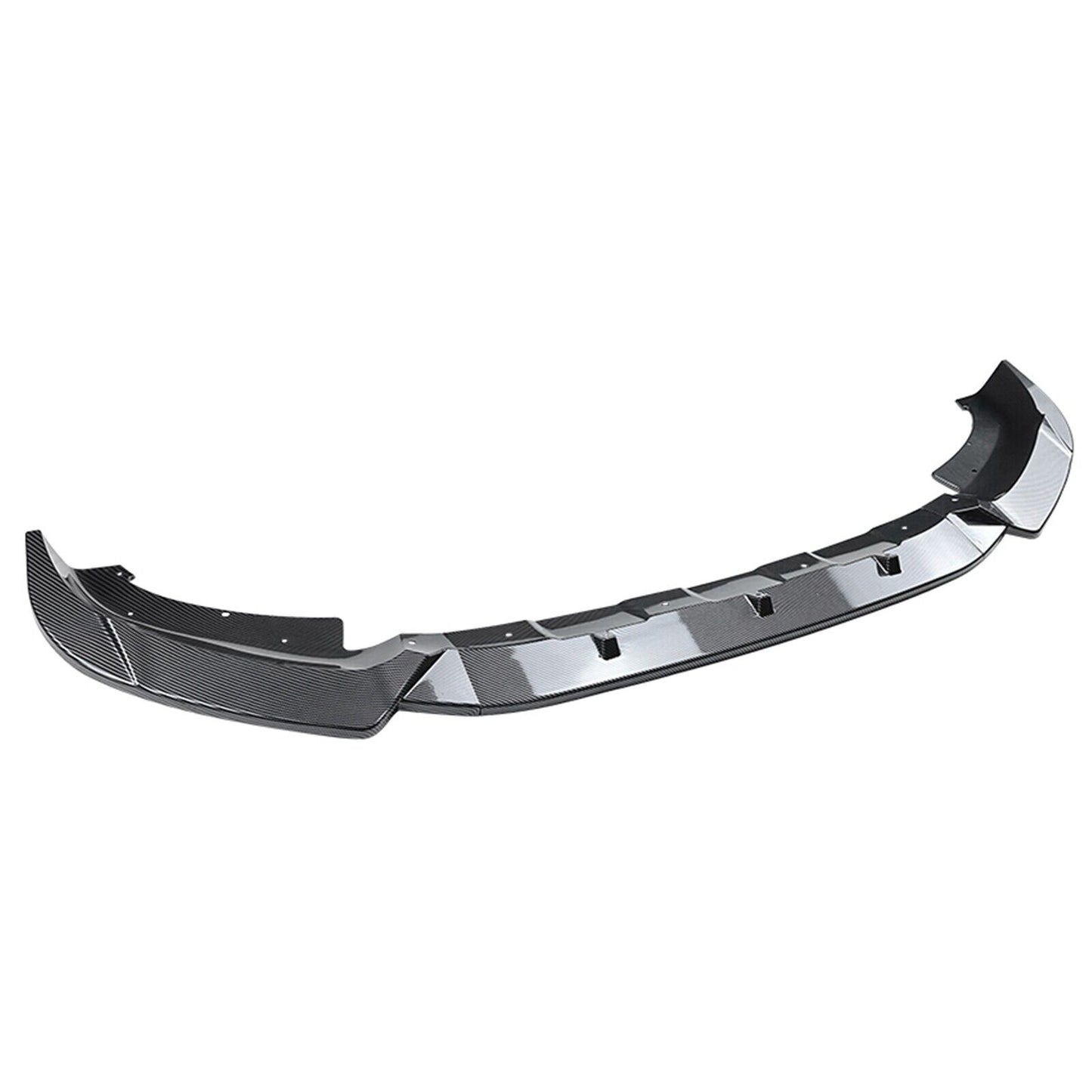 Front Bumper Spoiler Lip For BMW X3 X4 G01 G02 06.2018-2021 Carbon Fiber Look