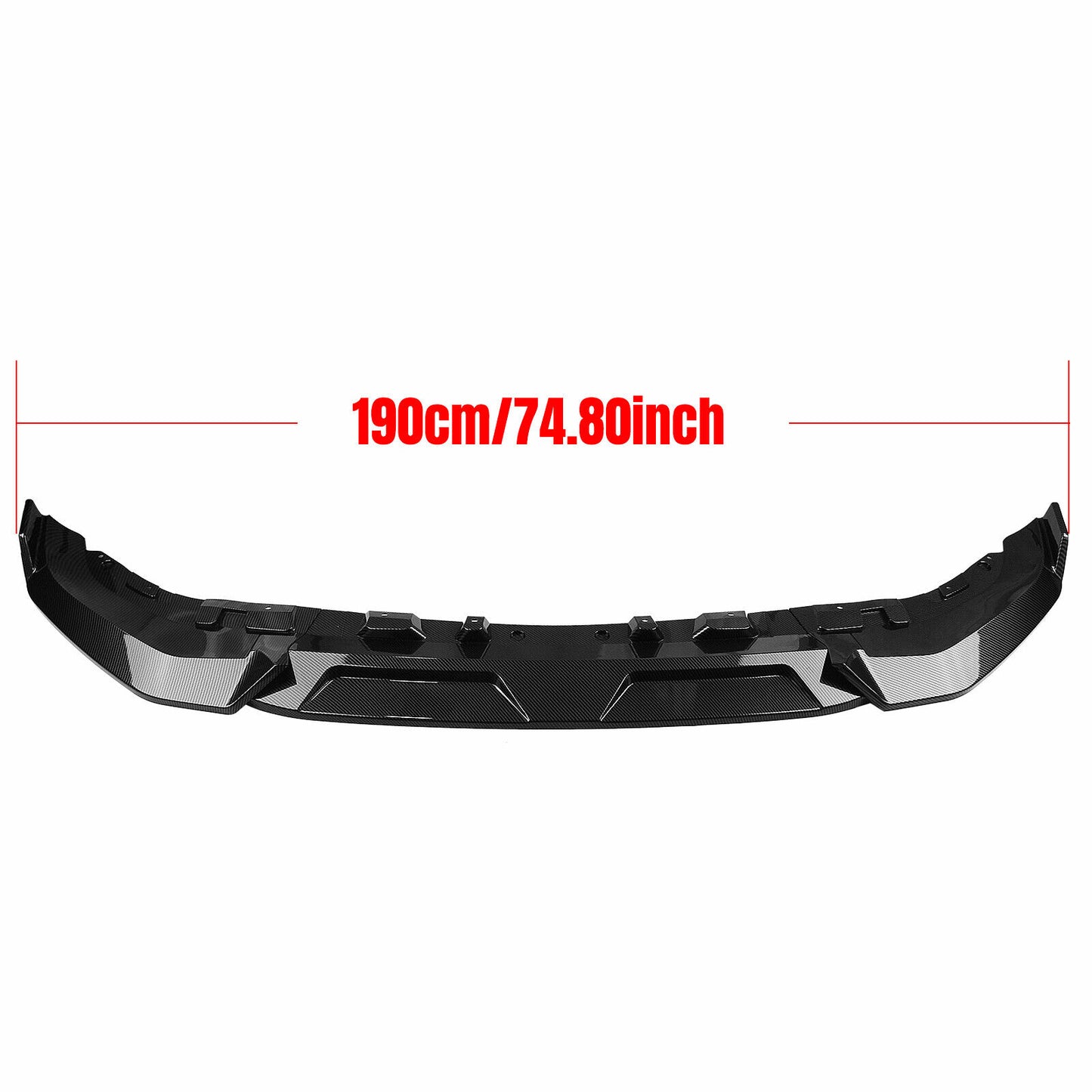 Front Bumper Spoiler Lip For BMW G07 X7 2024 Competitive Black Carbon Fiber Look