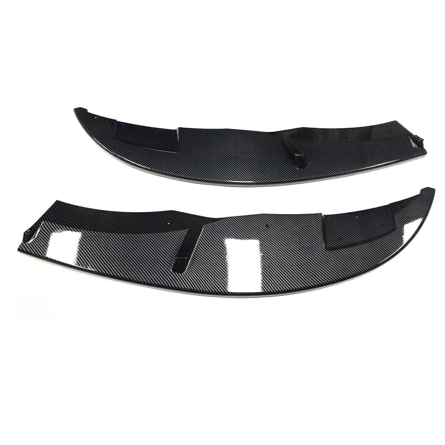 1Set Front Bumper Spoiler Wing Lip For BMW E92 M3 2007-2013 Carbon Fiber Look