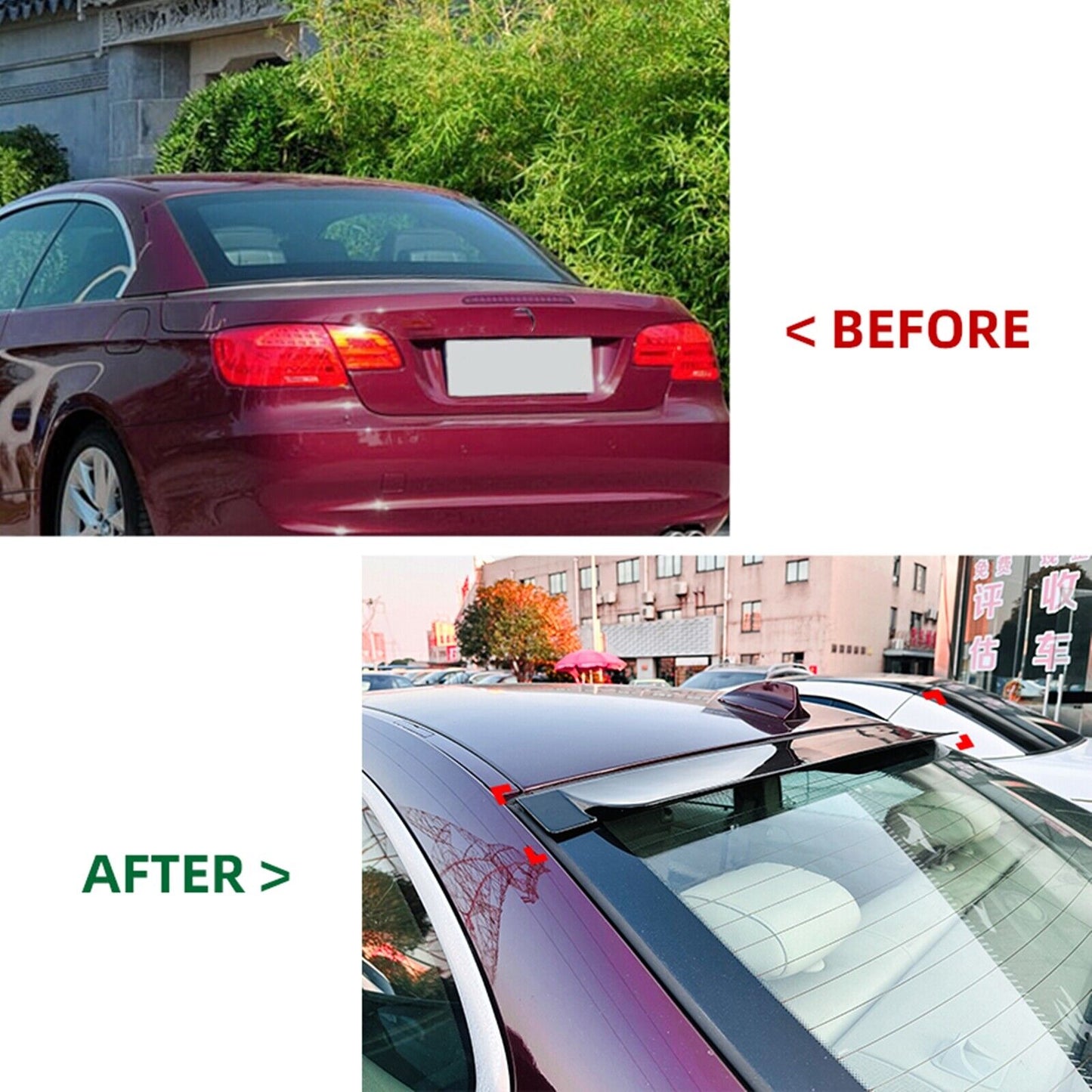 Rear Upper Trunk Spoiler Lip Wing For BMW 3 Series E92 Coupe M3 2006-2013 Black