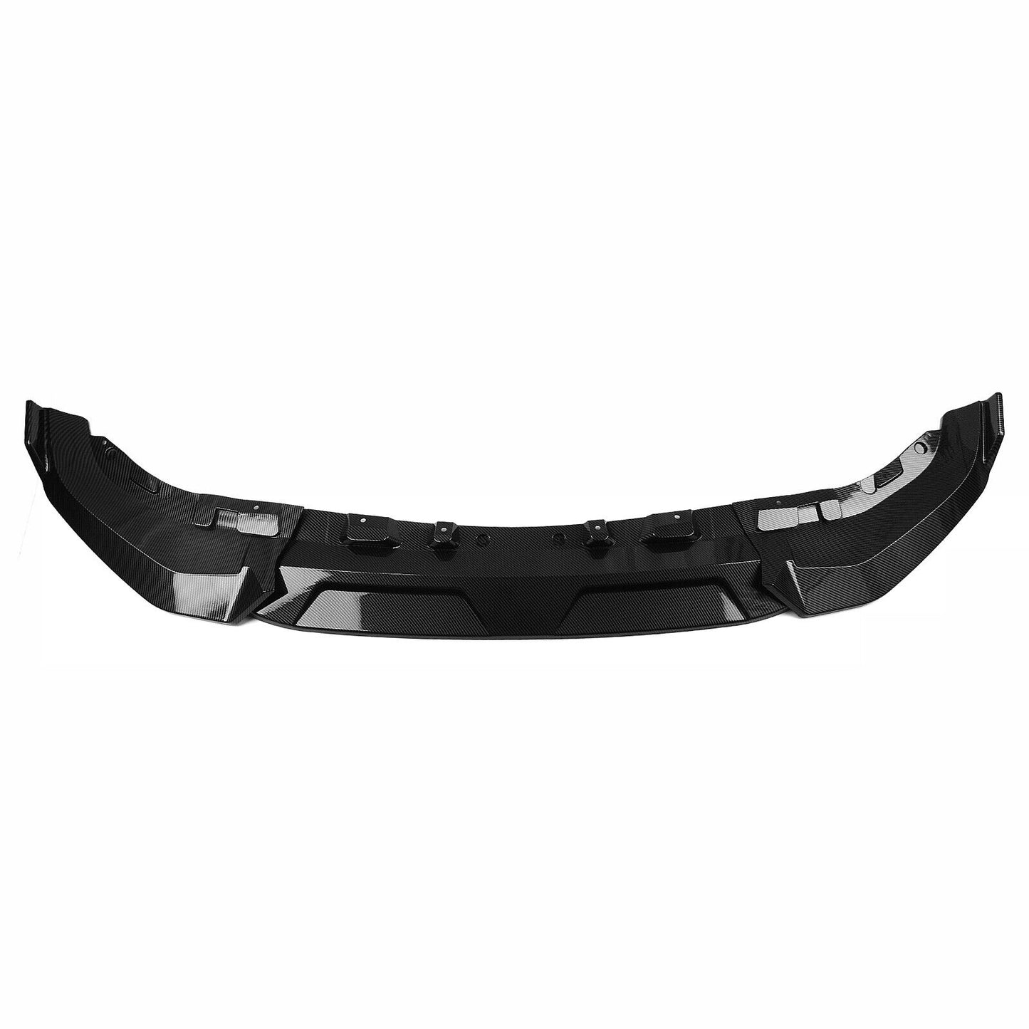 Front Bumper Spoiler Lip For BMW G07 X7 2024 Competitive Black Carbon Fiber Look