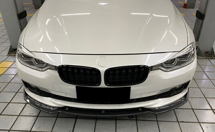 Front Bumper Spoiler Splitter Lip Carbon Look For BMW F30 F35 2013-2018 Base