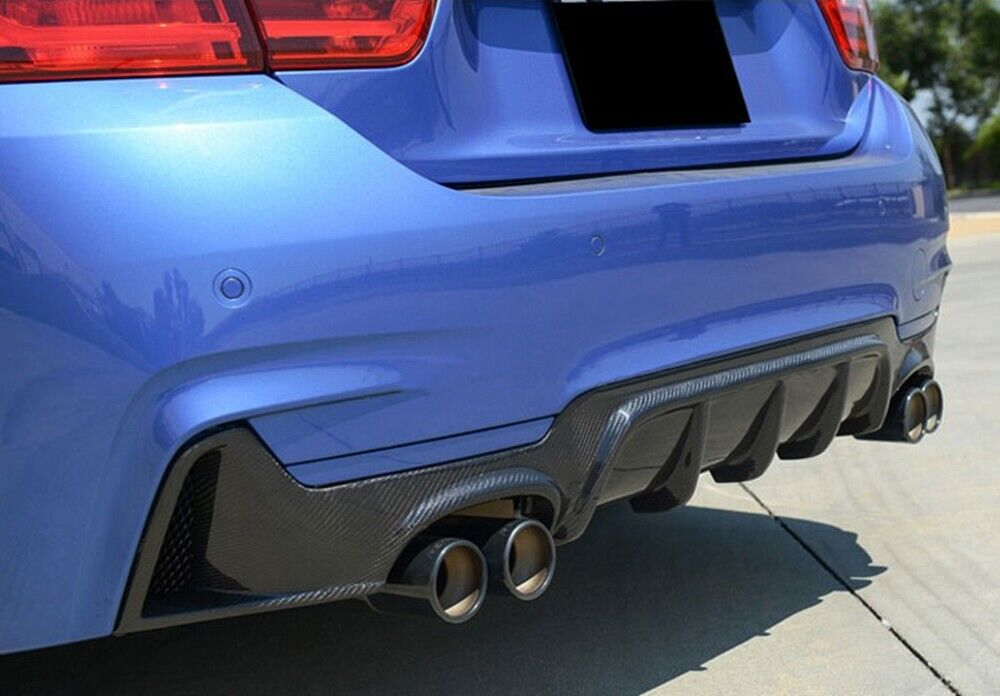 Carbon Fiber Rear Bumper Diffuser For BMW F32 F33 435i M Tech Quad Out 2014-20