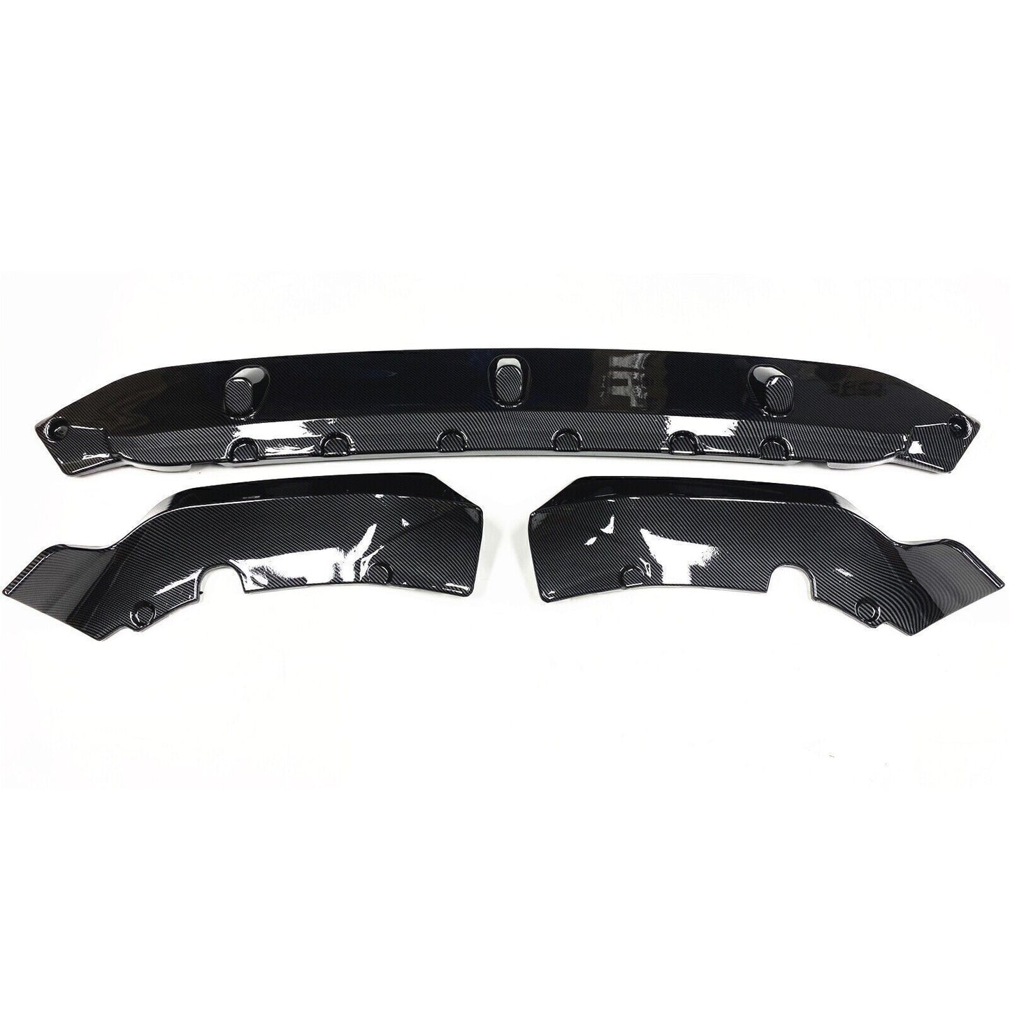 3Pcs Front Bumper Spoiler Lip For BMW G07 X7 M-Sport 2019-2022 Carbon Fiber Look