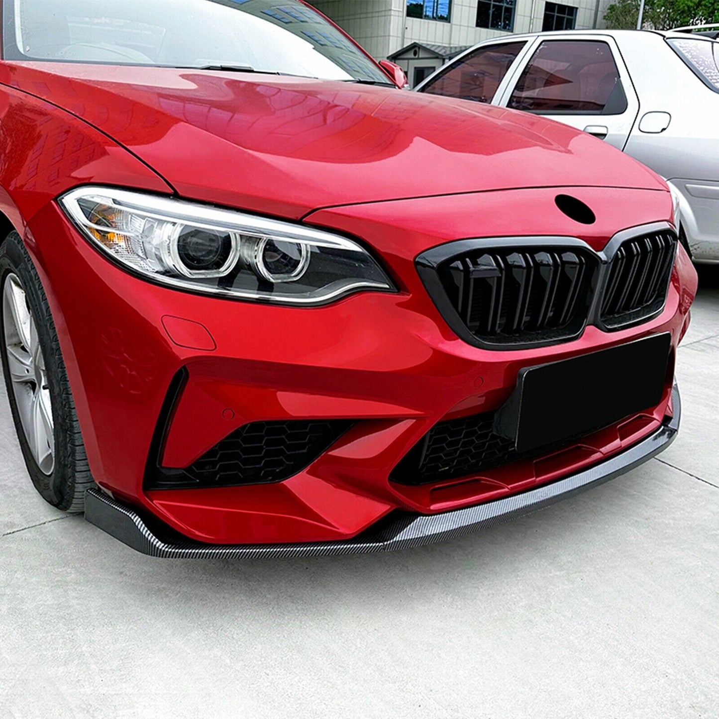 Car Front Bumper Spoiler Lip Kit For BMW 2 Series F87 M2 Coupe 2016-2021 Carbon Fiber