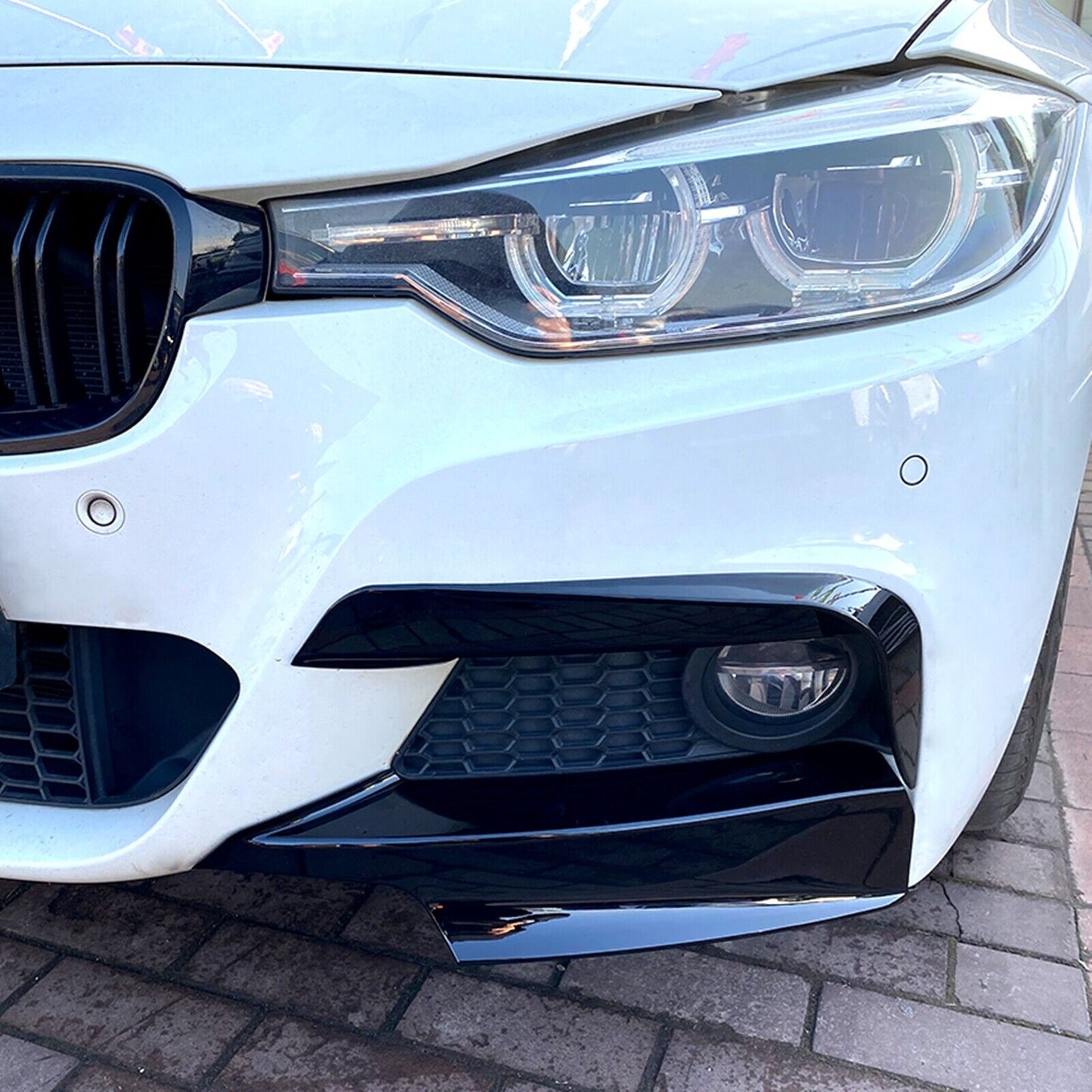 1 Set Front Bumper Splitter Lip Side Spoiler Cover For BMW F30 2012-2018 M Sport