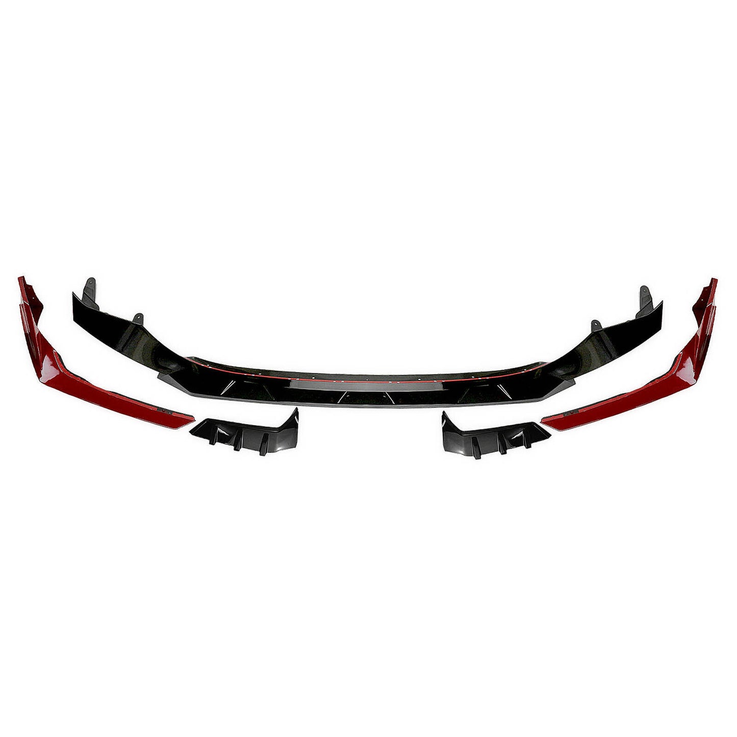 1 Set Red AKASAKA Bumper Lip Splitter Kit For BMW G20/G21/G28 3 Series M Sport