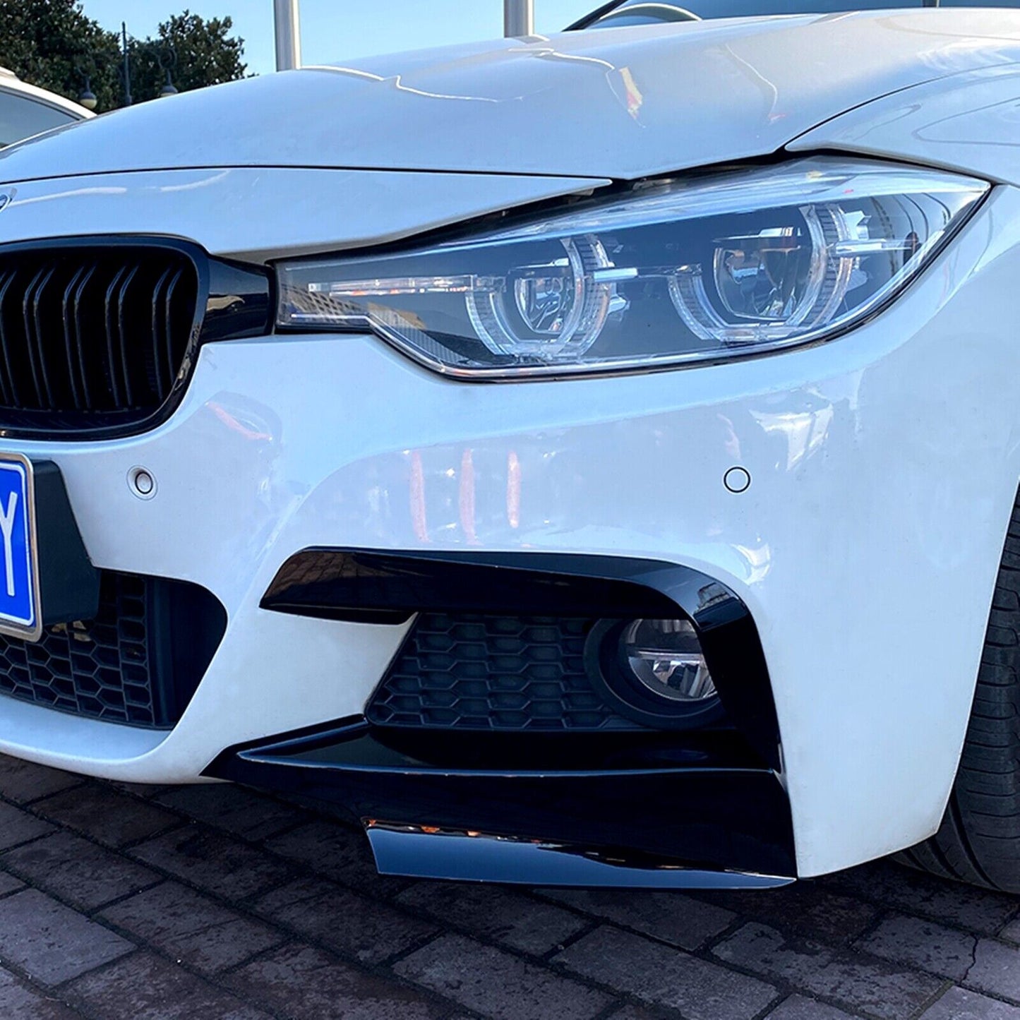 1 Set Front Bumper Splitter Lip Side Spoiler Cover For BMW F30 2012-2018 M Sport