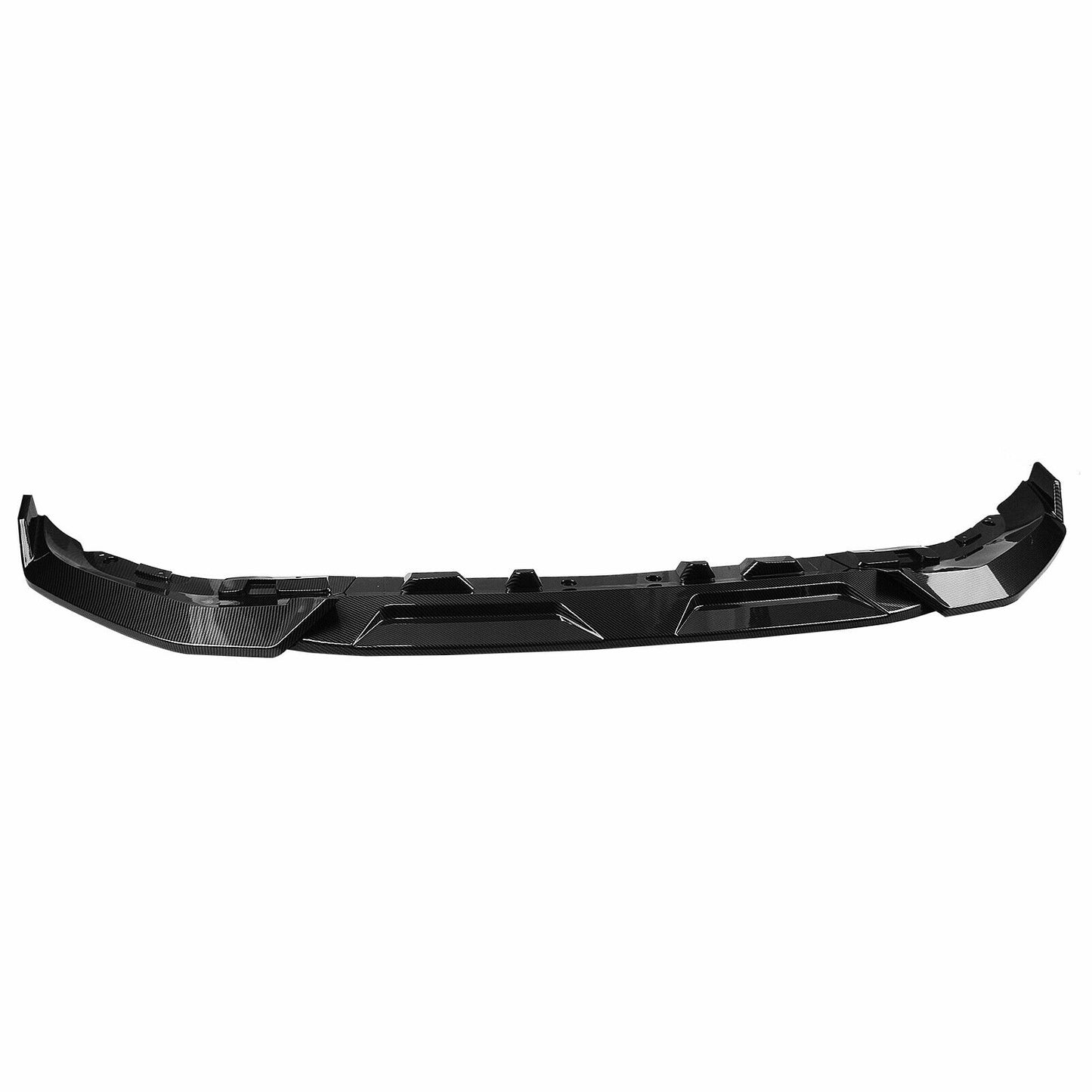 Front Bumper Spoiler Lip For BMW G07 X7 2024 Competitive Black Carbon Fiber Look