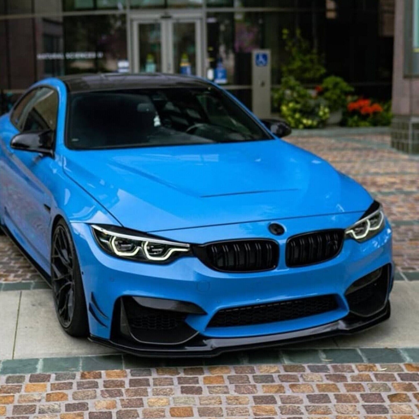 Front Bumper Splitter Lip For BMW M3 F80 M4 F82 F83 2015-20 Carbon Fiber Style