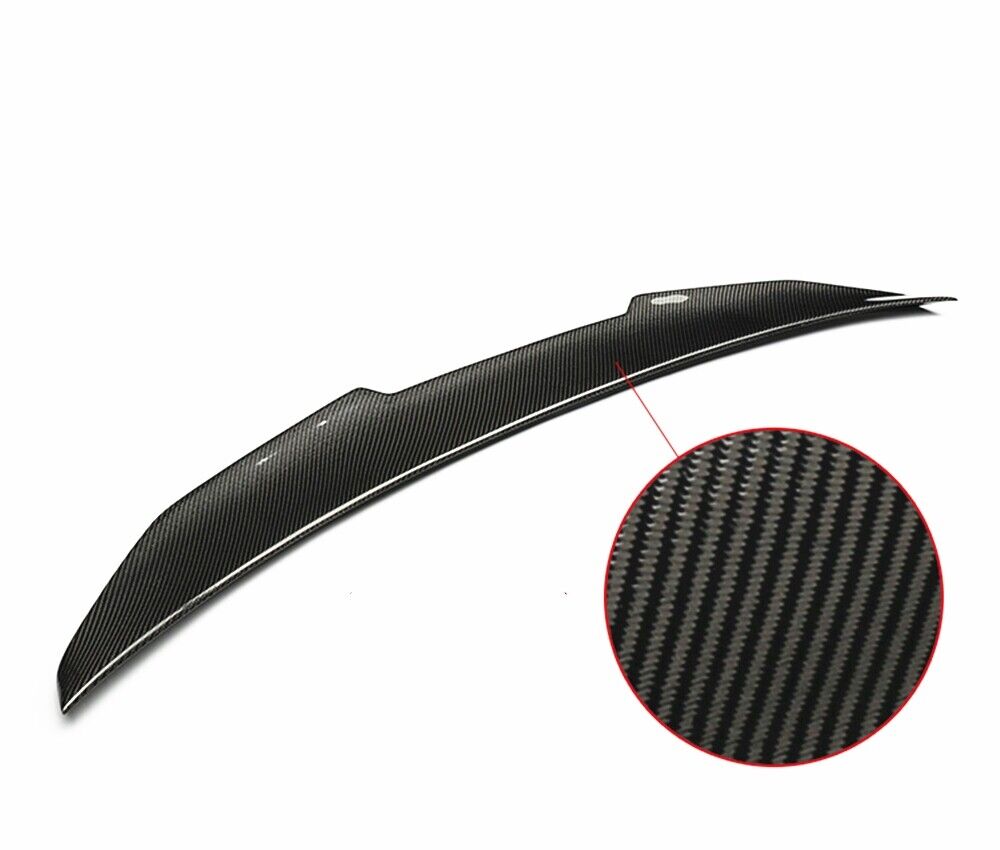 Carbon Fiber Car Rear Trunk Spoiler Lip For BMW F82 M4 Coupe 2015-20 2Door Black