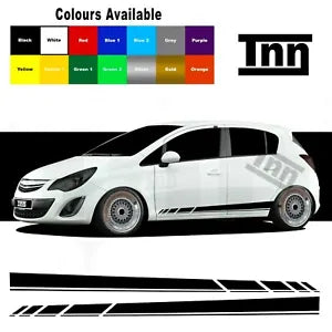 Side Stickers Stripes Car Decals For Vauxhall Corsa SRI VXR SXI Decals Graphics