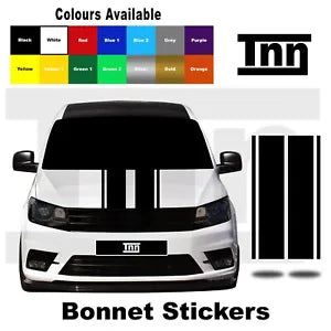 Bonnet Stickers For VW Volkswagen Caddy MK 3 4 5 6 7 Sticker Vinyl Decal Stripes