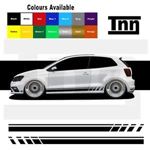 For VW Polo Golf Lupo Sticker GTD GTI R Line GT Stripes Scirocco Decal Vinyl