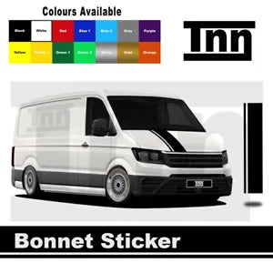 Bonnet Sticker for Volkswagen VW Crafter MWB Graphics Stripes Decals Camper Van