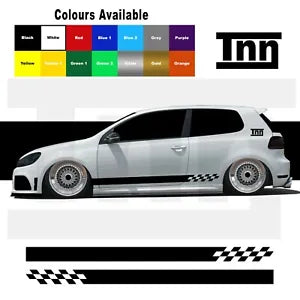 Side Stickers for VW Polo Golf Lupo GTI GTD R 3dr 5dr Stripes GT Scirocco Decals