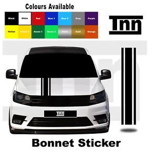 Bonnet Stickers Stripe For VW Volkswagen Caddy MK 3 4 5 6 7 Vinyl Decals Van DUB