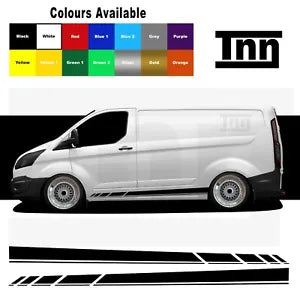 Side Stripe Stickers Graphics Decals Van Vinyl For Ford Transit Custom SWB