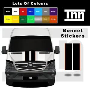 Bonnet Stickers For Mercedes Sprinter SWB MWB LWB Stripes Camper Vans Motorhome