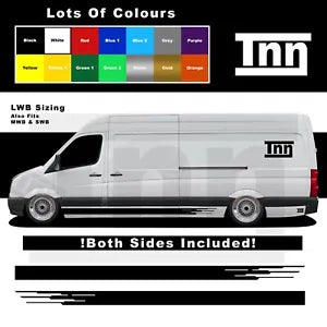 Stickers For Volkswagen VW Crafter Side Stripe Vinyl Decals Graphics MWB SWB LWB