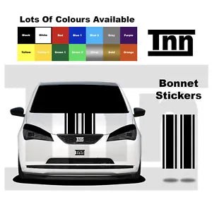 Bonnet Stripes Stickers Vinyl Graphics For Skoda Citigo VW Up! UP  Seat Mii DUB