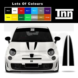 for Abarth Fiat 500 Bonnet Stickers Stripe Decal Graphic Badge Livery  Punto 595