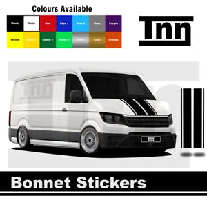 Bonnet Stickers For Volkswagen VW Crafter MWB LWB Graphics Stripes Decals Van