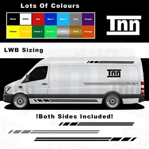 Side Stickers For Mercedes Sprinter LWB  Camper Van Motorhome Stripes Graphics