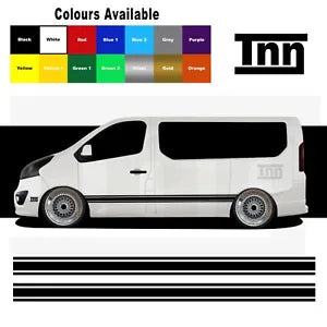 For Renualt Trafic Van Primastar Stickers Side Stripe Vinyl Decal Camper Graphic