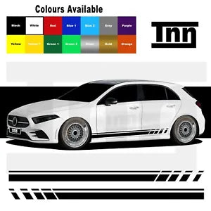 Side Stripe Stickers Graphics For Mercedes Benz A Class AMG Edition 1 A45 Merc