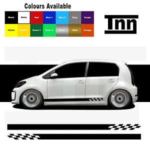 Side Stripe Stickers Decals For VW Volkswagen Up! UP GTI Skoda Citigo Seat Mii