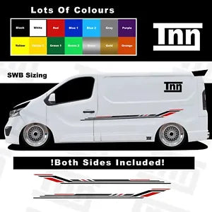 For Renault Trafic Stickers Van SWB Side Stripe Decal Mk1 MK2 3 Decals Graphics